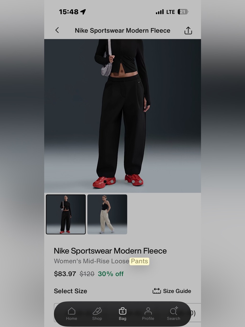 Nike sportswear Modern Fleece Pants in Black